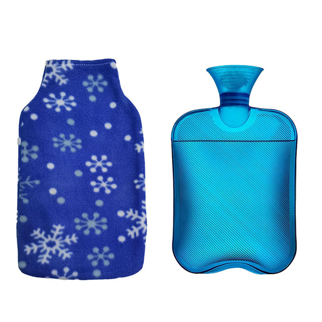Cute Fleece Snow Pattern Hot Water Bag Set