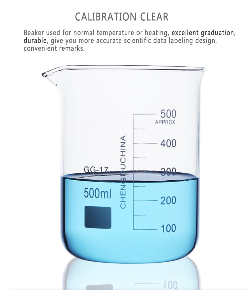 Chemical Laboratory Borosilicate Glass Measuring Beaker for Lab ...