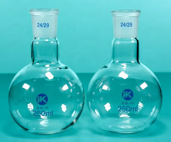 Laboratory Borosilicate Glass Flat Bottom Flask for Chemisty Experiments