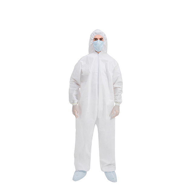 Personal Protective Unisex Waterproof White Disposable Coveralls Full Body Containment